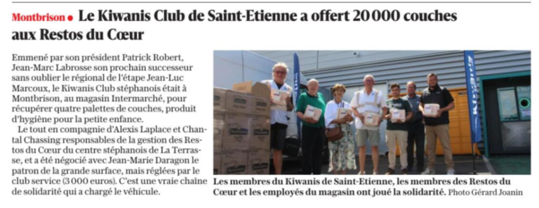 Resto du coeur et Kiwanis Resto du coeur